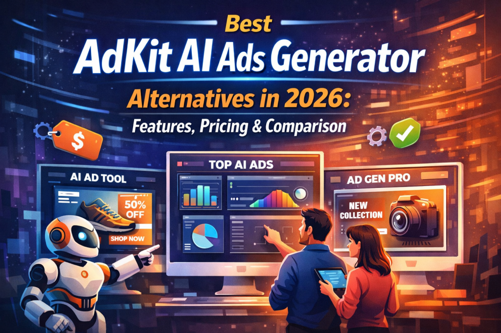 Futuristic AI ad generator comparison