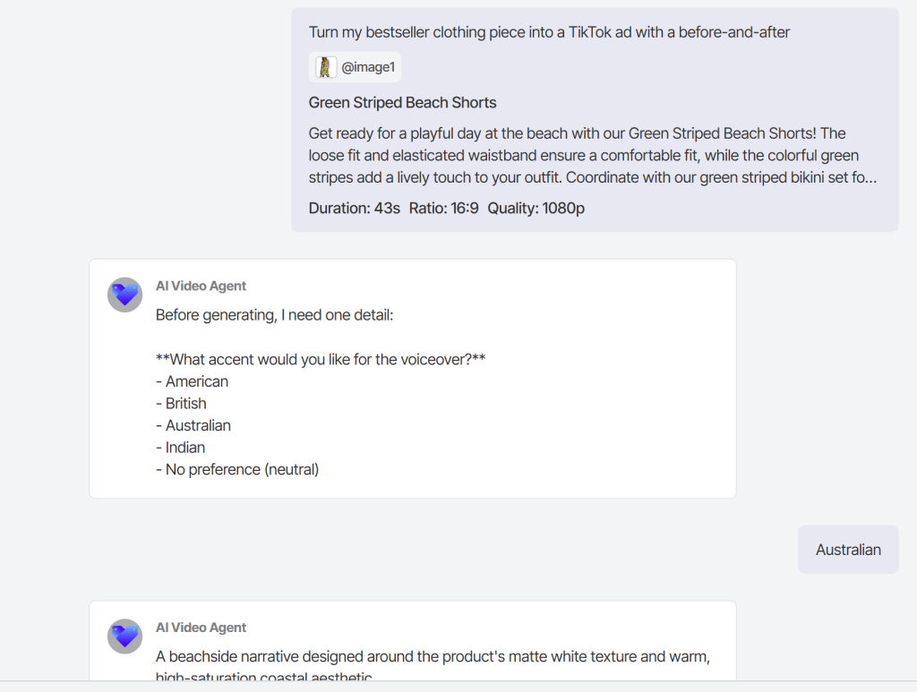 AI Video agent
